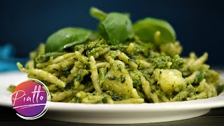 Trofie al PESTO GENOVESE con Fagiolini e Patate  Pesto alla Genovese al Mortaio [upl. by Airet]