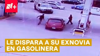 Exnovio balea a mujer en gasolinera policías lo atrapan al instante  N [upl. by Blaine]