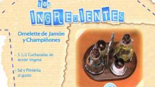 Receta l Omelette de Jamón con Champiñones [upl. by Emersen]