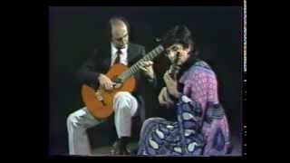 Rare Guitar Video 1974  Bach Gigue English Suite No2  Evangelos amp Liza [upl. by Avner]