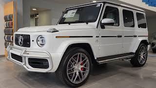 MercedesBenz AMG G63 2024 in MANUFAKTUR Moonlight White Magno with Platinum White Leather Interior [upl. by Luar]