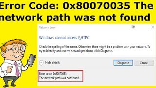 How To Fix Error Code 0x80070035 The network path was not found [upl. by Brennen973]