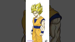 Drawing Modern Toriyama Styled SUPER SAIYAN GOKU [upl. by Silsbye]