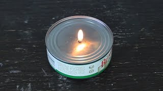 Emergency Tuna Can Oil Lamp [upl. by Gula]