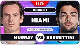 MURRAY vs BERRETTINI • ATP Miami Open 2024 • LIVE Tennis PlaybyPlay Stream [upl. by Eclud]