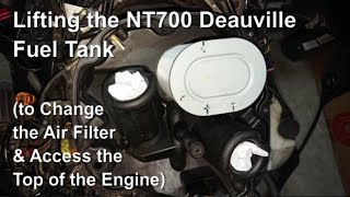 How to Lift the NT700 Deauville Fuel Tank [upl. by Valentia743]