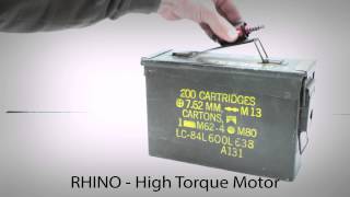 2kg vs RHINO High Torque Motor vs Standard Airsoft AEG Motor [upl. by Ahsilra471]