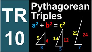 TR 10 Pythagorean Triples Trigonometry series by Dennis F Davis [upl. by Wooster103]