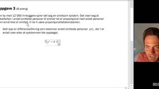 R2 Eksamen Vår 2018 Del 2 Oppgave 3 a Differensiallikning [upl. by Godbeare2]