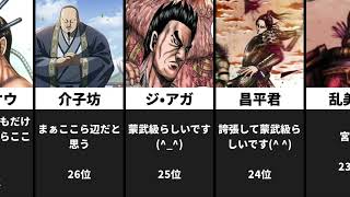 【キングダム】武力ランキングtop60 最新782話時点 [upl. by Pedaias]