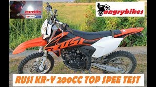 RUSI KRY 200 CC TOP SPEED TEST ANGRYBIKES VLOG 40 2019 [upl. by Katee355]