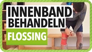 Innenband Knie behandeln mit Flossing  Komplette Flossing Anleitung für Innenband  Netztherapeuten [upl. by Swane]