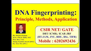 DNA Fingerprinting Principle Methods Applications Video lecture Dr Jitendra Kumar [upl. by Yerga154]