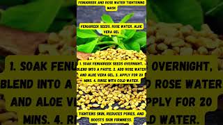 Fenugreek amp Rose Water Skin Tightening Facial [upl. by Auqenahs]