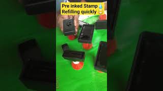 pre ink Stamp me ink kaise dale pre ink stamp refill inkrefill selfinkstamp youtubeshorts [upl. by Ainecey]