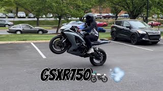 Gsxr 750 Wheelie Practice  Twin Culture subscribe love bikelife suzuki [upl. by Anzovin]