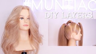 Layered Haircut  DIY 3 Simple Steps [upl. by Ainitsirk]