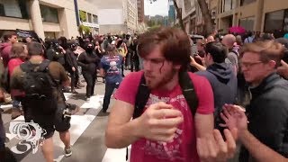 Berkeley Footage shows Ulock beating at rally for Donald Trump [upl. by Odnanref]