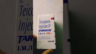 Teicoplanin injection 400 mg targocid [upl. by Ayiotal]