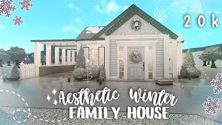 20K BLOXBURG AESTHETIC WINTER FAMILY HOUSE BUILD NO GAMEPASS [upl. by Nnylyma376]