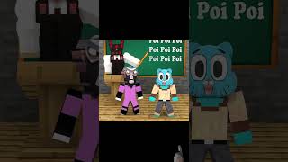 Who sings better Lucy Simian or Gumball Poi poi poi poi poi minecraft challenge animation [upl. by Amo706]