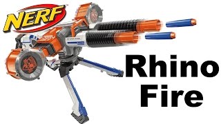 NERF NStrike Elite Rhino Fire Unboxing and Review [upl. by Nallid620]