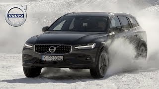 2019 Volvo V60 Cross Country  Pine Grey  Snow Driving Track Interior Exterior D4 AWD [upl. by Annaitsirk]