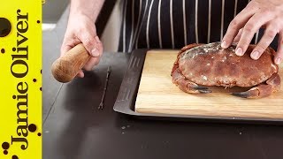 How To Prep Crab  Jamies Comfort Food  Pete Begg [upl. by Eelyrag499]