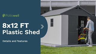 Patiowell 8x12 Plastic Kickit Storage Shed [upl. by Bayer370]