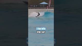 3 fun lefts at Urbn Surf Sydney shorts surfing wavepool [upl. by Ahsekat]