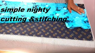 Very simple nighty cutting  nighty cutting and stitching in Malayalam [upl. by Atnaloj404]