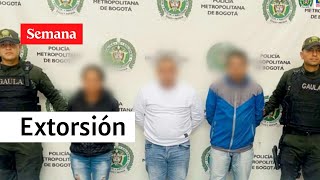 Operativo contra la extorsión en Bogotá Hasta falsos policías fueron capturados  Semana Noticias [upl. by Sy]