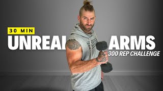 30 Min Arm Workout At Home 300 rep challenge for strong toned arms [upl. by Wagstaff]