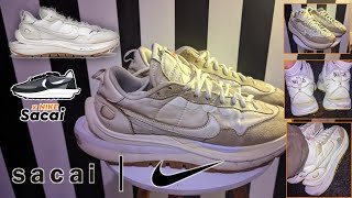 REVIEW NIKE SACAI WHITE VAPORWAFFLE  RAPN [upl. by Flaherty]