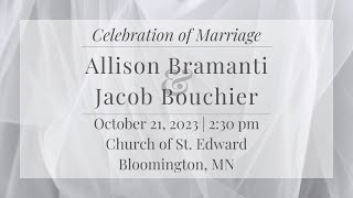 Wedding  Allison Bramanti amp Jacob Bouchier [upl. by Yahsram962]