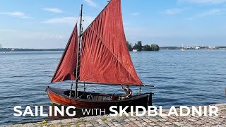 Traditional gaff rigged sailboat Skidbladnir [upl. by Nnhoj]