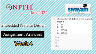 Embedded Systems Design NPTEL Week 4 Assignment Answers nptel nptelcourseanswers nptelquiz [upl. by Sonja422]