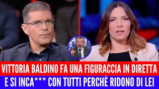 VITTORIA BALDINO PERDE IL CONTROLLO CON CAPEZZONE E DELMASTRO E SCATENA IL PANICO IN STUDIO [upl. by Rosalynd]