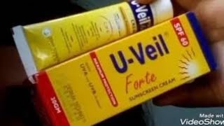 UVeil forte sunscreen cream spf 60👍👍for medicated [upl. by Adda]