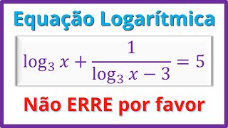 Equação Logarítmica por Substituição [upl. by Gracye]