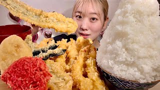 ASMR Tempura Fried Seafood【Mukbang Eating Sounds】【English subtitles】 [upl. by Palila161]