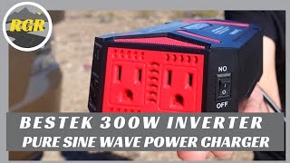 BESTEK 300 Watt Pure Sine Wave Power Inverter  Product Review  12V outlet to power AC USB devices [upl. by Linkoski356]