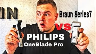 Rasieren aber RICHTIG  Braun Series 7 vs PHILIPS OneBlade Pro Vergleich [upl. by Margaret654]