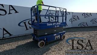 39115  2000 Genie GS2646 Scissors Lift Will Be Sold At Auction [upl. by Niwdog]