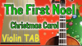 The First Noel  English Christmas Carol  Violin  Play Along Tab Tutorial [upl. by Sheila267]