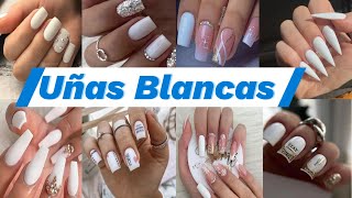 TENDENCIA2024 Elegantes Uñas Blancas🤍 [upl. by Jarrell605]