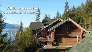 Luxury log homes for sale 27 Acres  Pristine Waterfront Property  BC Canada [upl. by Inafetse]