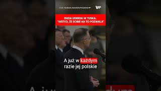 Duda uderza w Tuska quotWstyd że sobie na to pozwalaquot polityka sejm [upl. by Amethist]