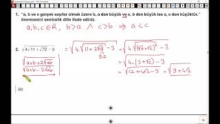 Meb 9 sınıf matematik 1 kitap sayfa 80 81 [upl. by Ecila]