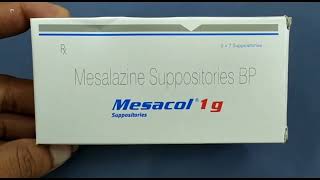 Mesacol 1g Suppositories  Mesalazine Suppositories BP  Mesacol 1gm Suppositories Uses Side effects [upl. by Dulcea]